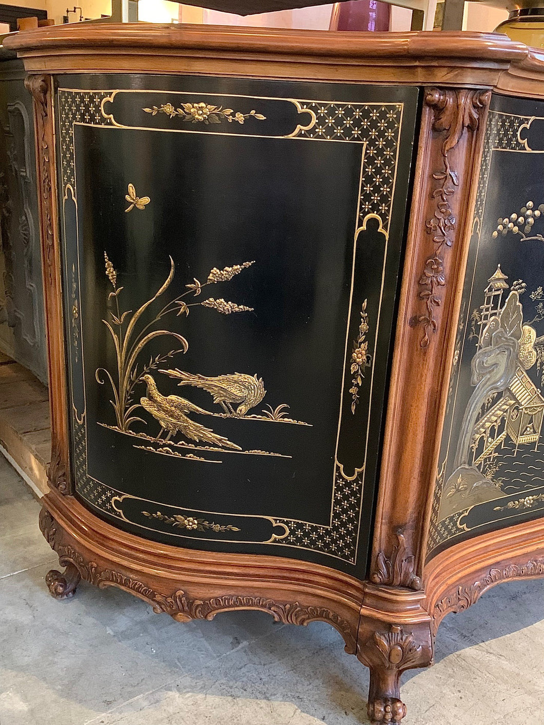 Vintage chinoiserie sideboard