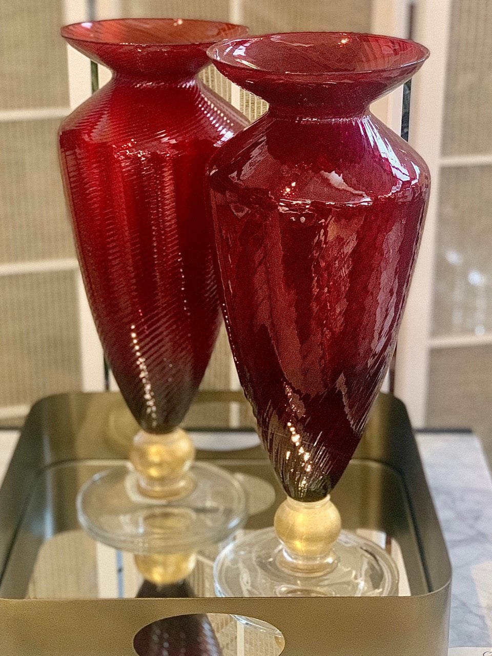 Vintage blown glass vases