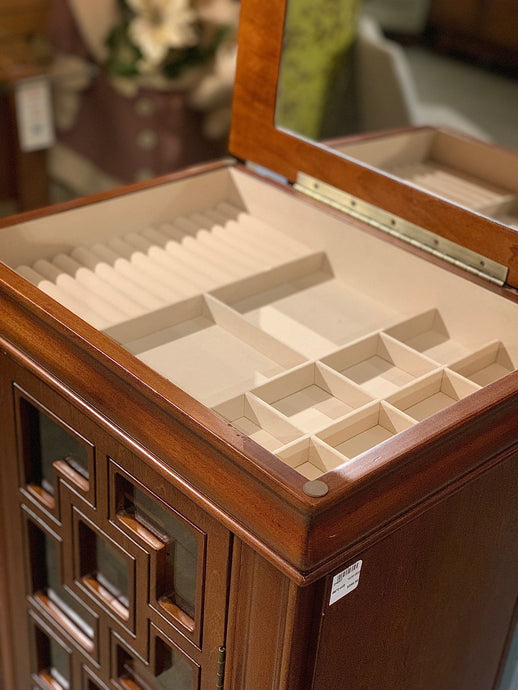 Gorgeous 8 drawer wooden jewellery armoire